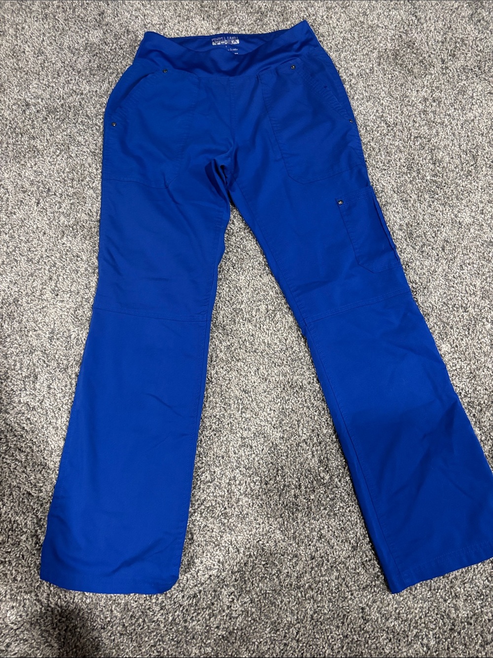 healing hands Royal Blue Wide Leg Scrub Pants